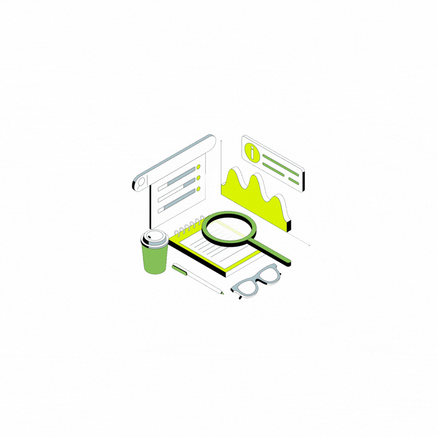 recherche sur un cahier avec une loupe